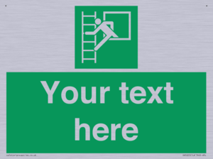 Custom Emergency Escape Ladder Sign